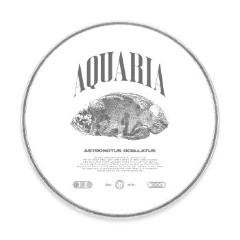 Oscar Fish Keeper Modern Streetwear - Round  fridge magnet - white - Front