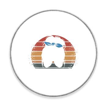 Chignon en désordre Faire faire des choses Nettoyage Humour - Magnet rond - blanc - Devant
