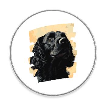 Cocker Spaniel - Magnet rond - blanc - Devant
