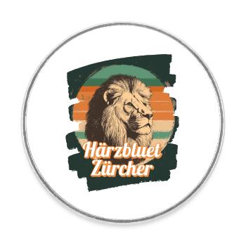 Härzbluetzürcher Zurich Zurich - Round  fridge magnet - white - Front