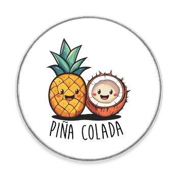Amis de Pina Colada - Magnet rond - blanc - Devant