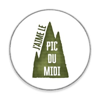 Ich mag das PIC DU MIDI - Runder Kühlschrankmagnet - Weiß - Vorne