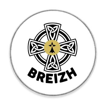 Breizh (Brittany) - Round  fridge magnet - white - Front