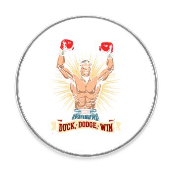 Boxer  - Runder Kühlschrankmagnet - Weiß - Vorne