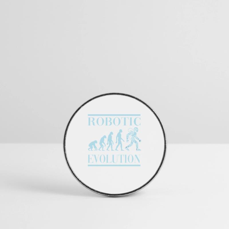 Robot Evolution Progress Human Future Round  fridge magnet