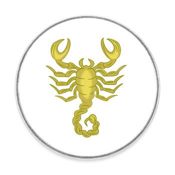 Sternzeichen Skorpion - Runder Kühlschrankmagnet - Weiß - Vorne