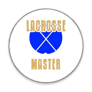 Lacrosse Master Crossed Sticks Pro Level Pride - Round  fridge magnet - white - Front