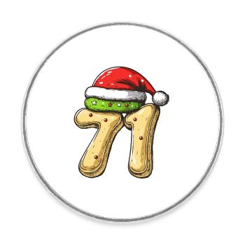 71 Number Biscuit Christmas - Round  fridge magnet - white - Front
