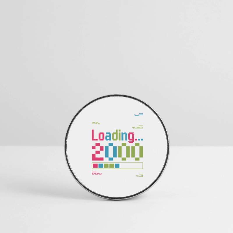 Loading 2000 pixel loading screen Round  fridge magnet