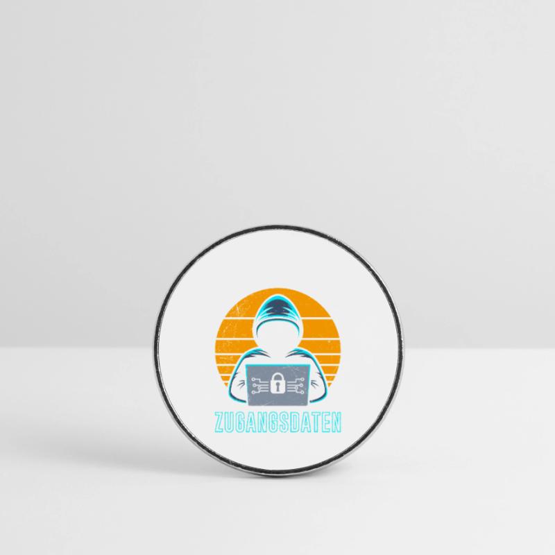 Science Coder BIN DER HERR DEINER ZUGANGSDATEN Runder Kühlschrankmagnet