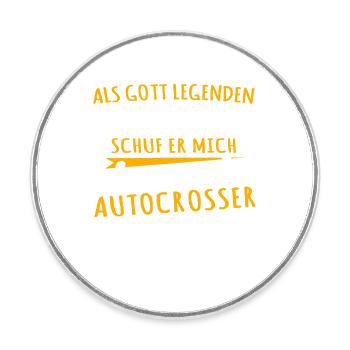 Autocrosser - Runder Kühlschrankmagnet - Weiß - Vorne