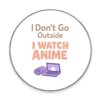 Anime-hausmensch Cuddly Weeb - Round  fridge magnet - white - Front