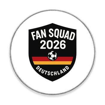 World Champion Fan Squad 2026, Germany Football - Round  fridge magnet - white - Front