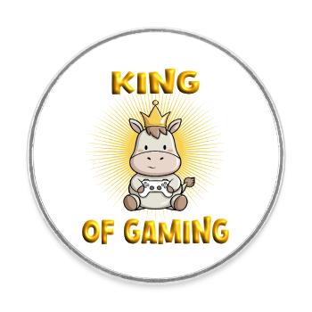 game junkie gaming - Runder Kühlschrankmagnet - Weiß - Vorne