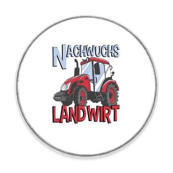 Landwirt Kinder Outfits Traktor Trecker Jungbauer - Runder Kühlschrankmagnet - Weiß - Vorne