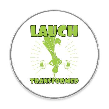 Weightlifter LEEK TRANSFORMED Funny - Round  fridge magnet - white - Front