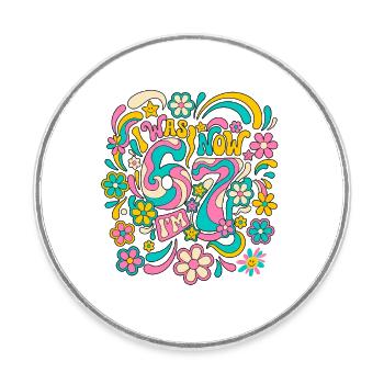 Six Seven Meme 6-7 - Magnet rond - blanc - Devant
