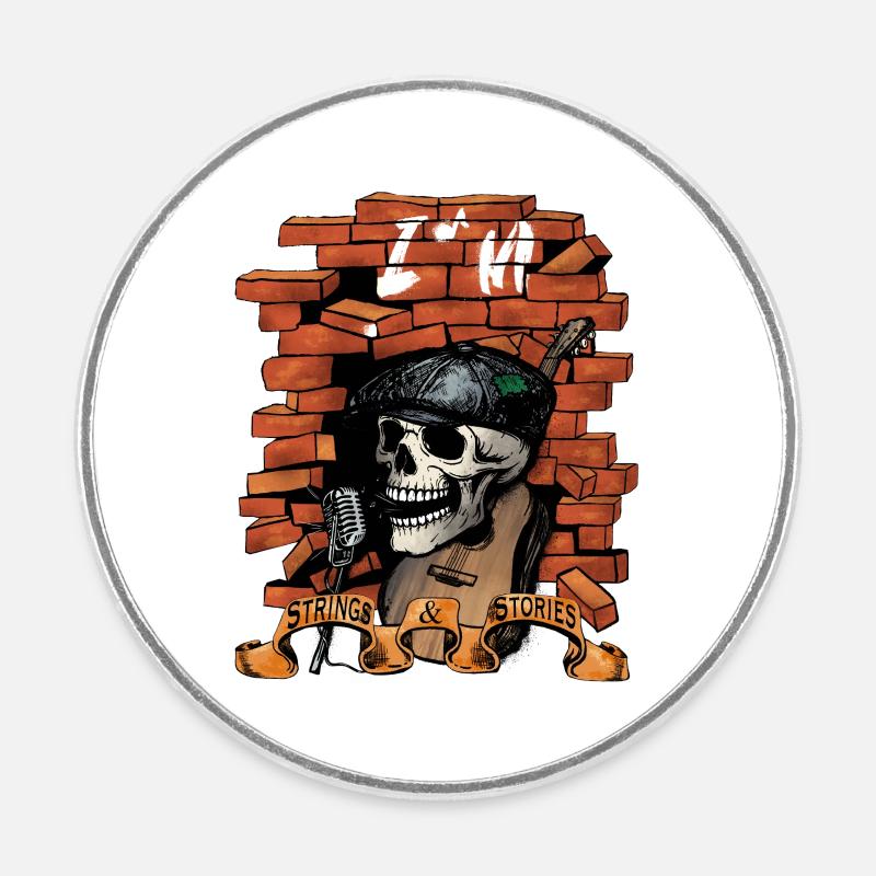 Upload_Logo - Runder Kühlschrankmagnet - Weiß
