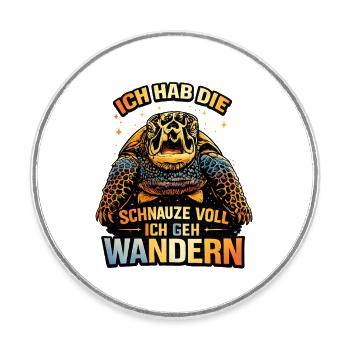 J’en ai marre des tortues Randonnée - Magnet rond - blanc - Devant