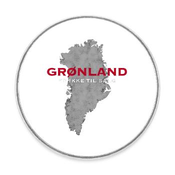 Le Groenland n’est pas à vendre, Danois - Magnet rond - blanc - Devant