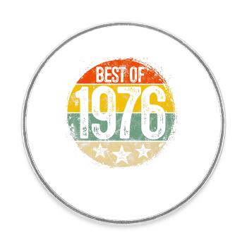 Meilleur de 1976 Coucher du soleil 50e anniversaire - Magnet rond - blanc - Devant