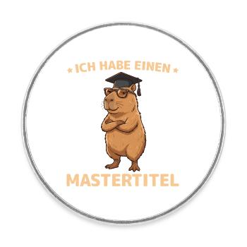 Examen de Master Capybara 2026 réussi - Magnet rond - blanc - Devant
