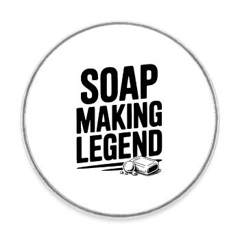 Soap Making Legend - Round  fridge magnet - white - Front