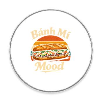 Banh Mi Laune | Vietnam Street Food, Foodie - Magnet rond - blanc - Devant