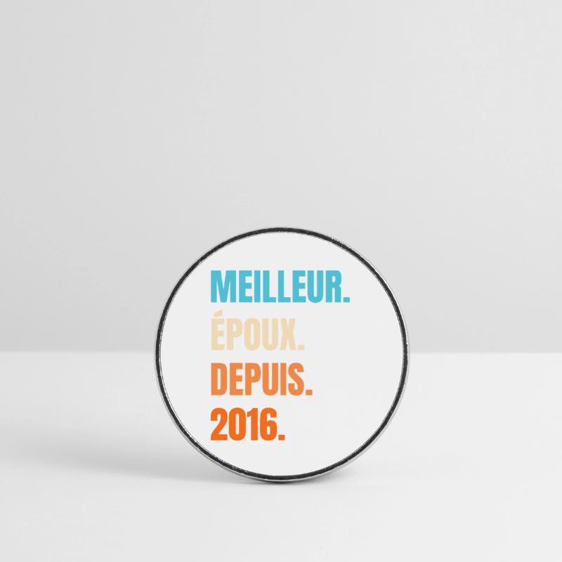 Bester Ehemann seit 2016 Geschenk-Ehemann Runder Kühlschrankmagnet
