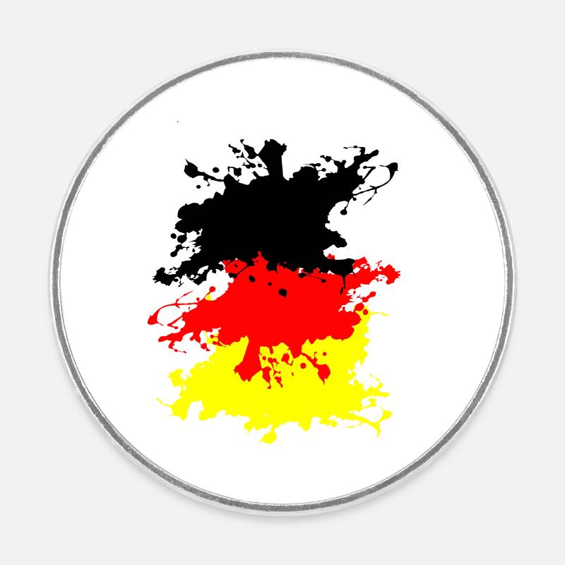 Germany Splash - Round  fridge magnet - white