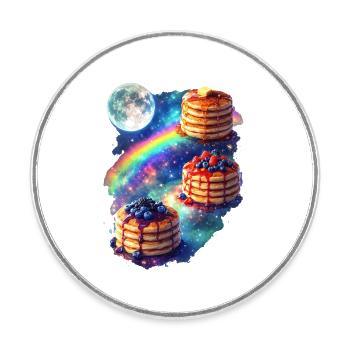 Kosmische Pfannkuchen Galaxie - Runder Kühlschrankmagnet - Weiß - Vorne