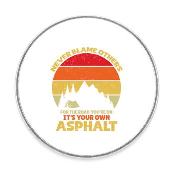 Camping Scouts Mountain Hiking Forest Campers - Round  fridge magnet - white - Front
