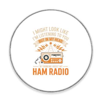 Tee Radio Amateur Daydreams - Magnet rond - blanc - Devant