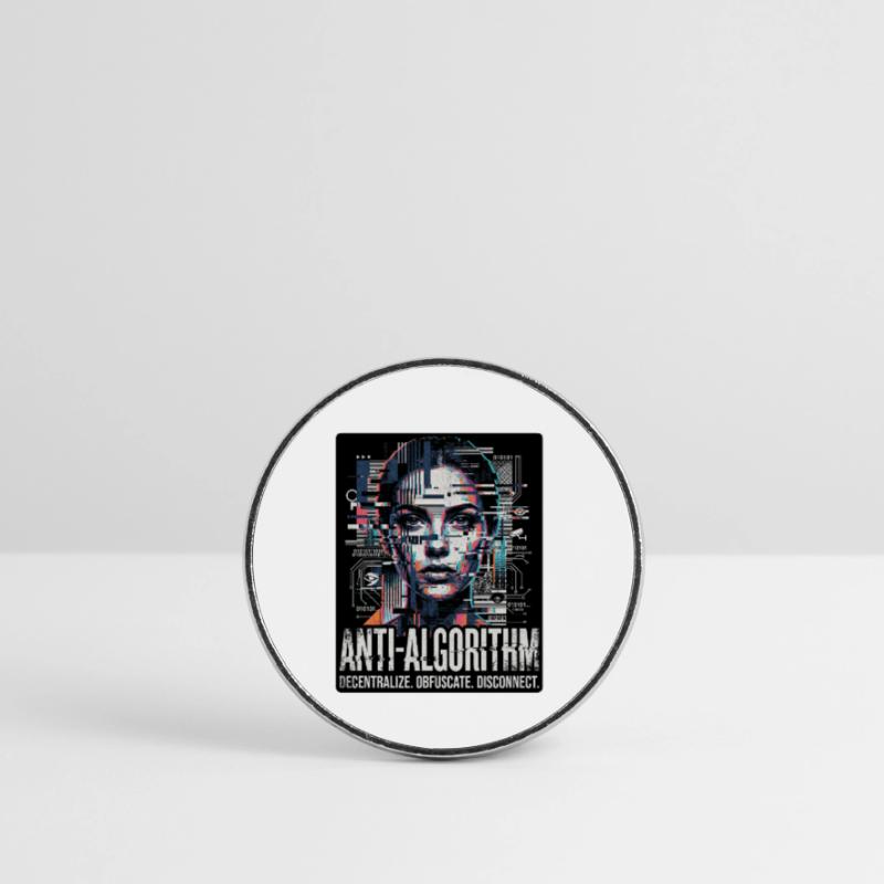 Anti Algorithm Runder Kühlschrankmagnet