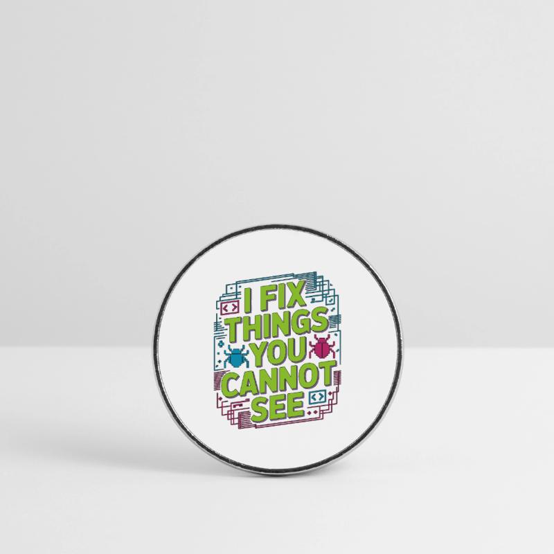 Game Developer I Fix Things Software Developer Runder Kühlschrankmagnet