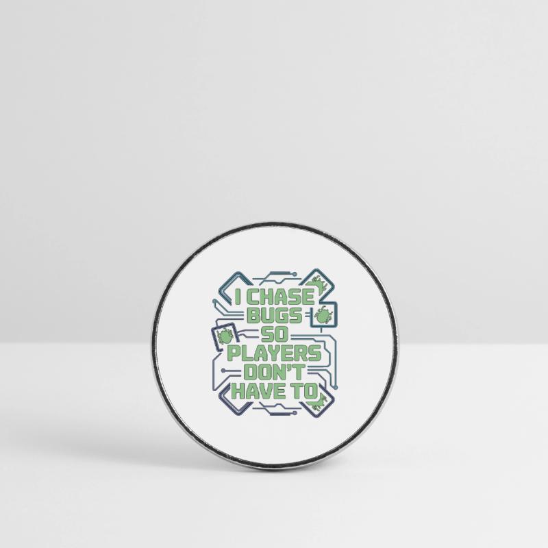 Game Developer I Chase Bugs So Game Programmer Runder Kühlschrankmagnet