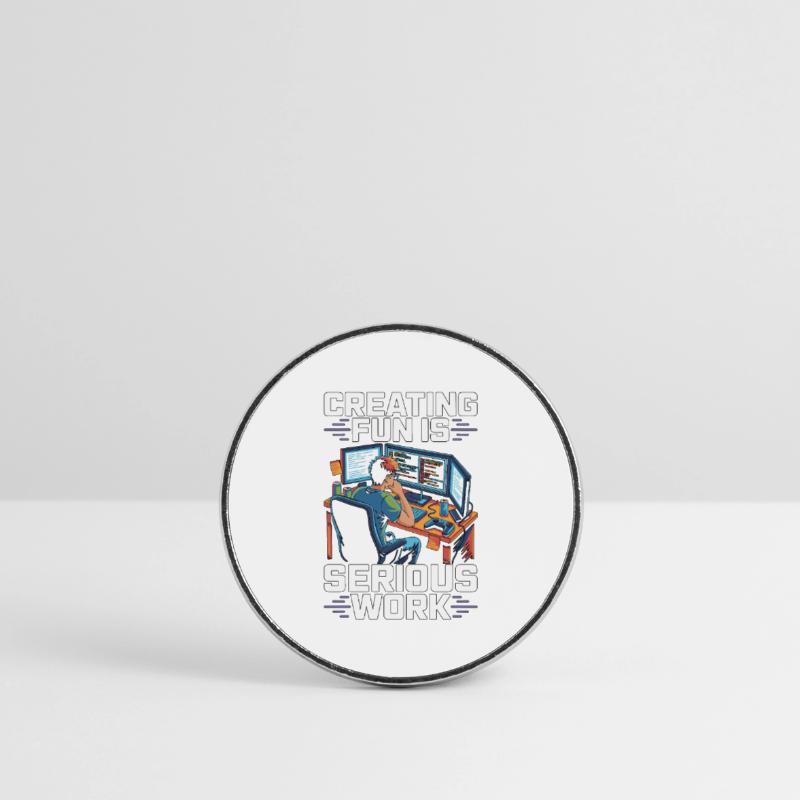 Game Developer Creating Fun Is Game Programmer Runder Kühlschrankmagnet