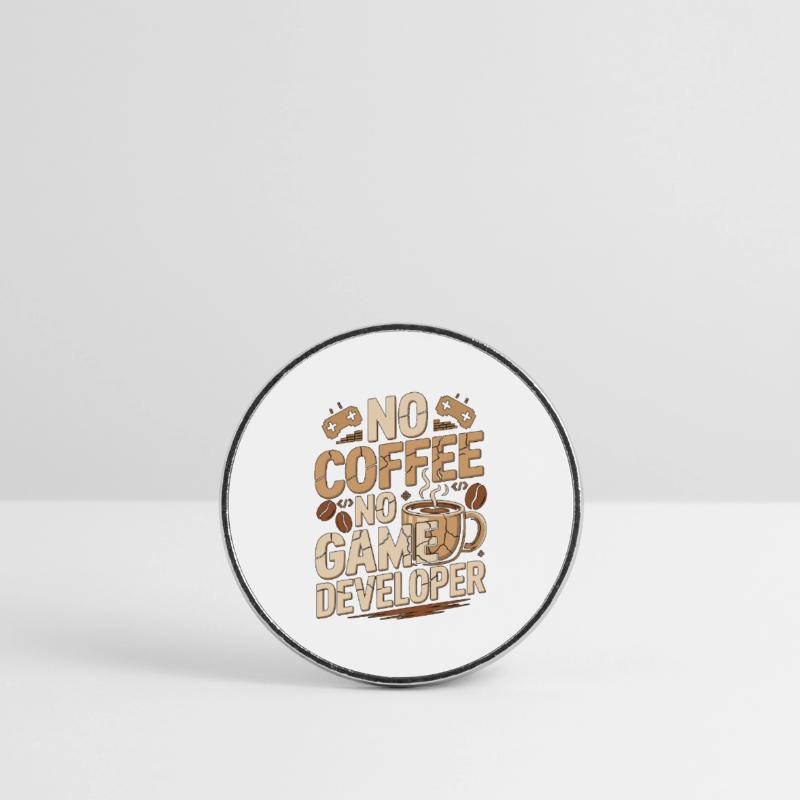 Game Developer No Coffee Game Coder Coffee Lover Runder Kühlschrankmagnet