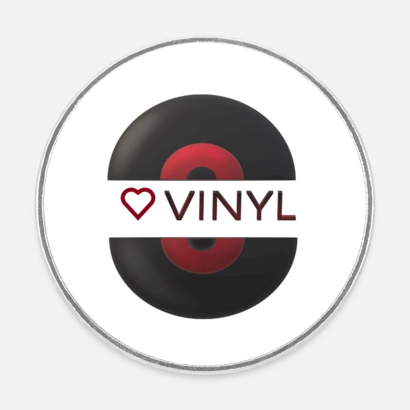 Vinyle - Magnet rond - blanc