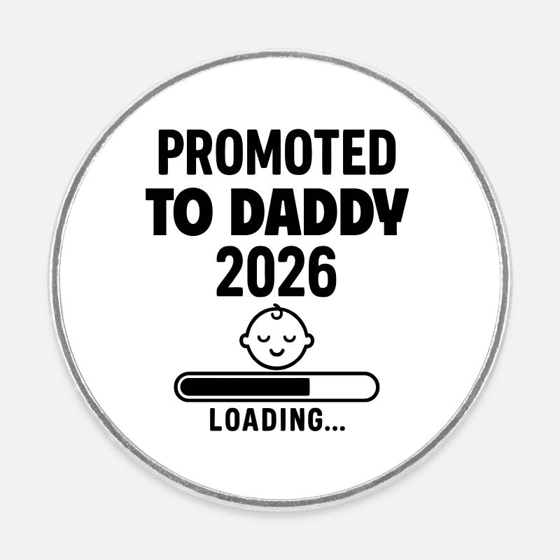 Pregnancy Announcement Soon Dad - Round fridge magnet - white