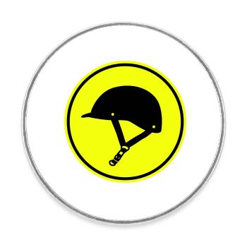 Reiterhut icon - Runder Kühlschrankmagnet - Weiß - Vorne