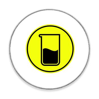 Test tube chemistry - Round  fridge magnet - white - Front