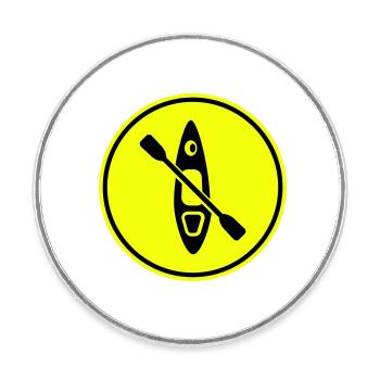 Canoe icon - Round  fridge magnet - white - Front