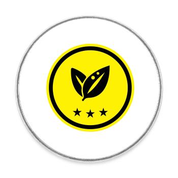 Leaf Ecology - Round  fridge magnet - white - Front