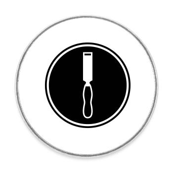 Tool icon - Round  fridge magnet - white - Front