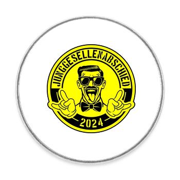 Junggesellenabschied 2024 - Runder Kühlschrankmagnet - Weiß - Vorne