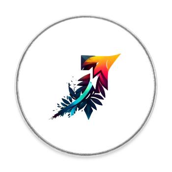 Spring 1 - Round  fridge magnet - white - Front