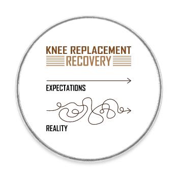 Knee Replacement Recovery - Runder Kühlschrankmagnet - Weiß - Vorne
