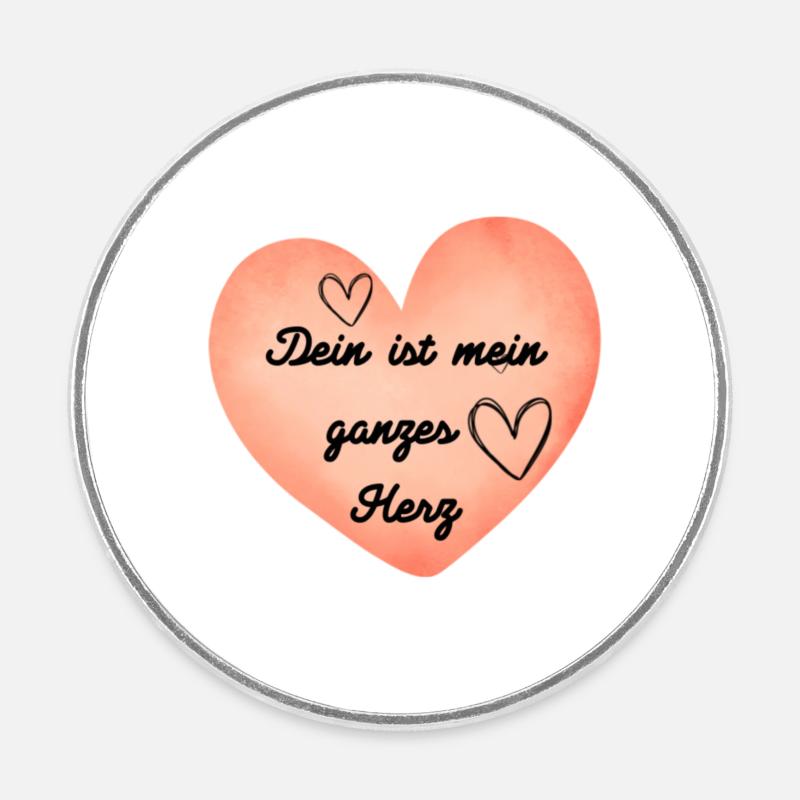 Love - Runder Kühlschrankmagnet - Weiß