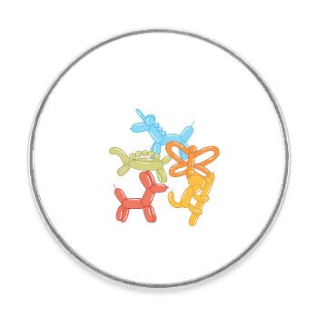 Professional Balloon Animal Twister Circus - Runder Kühlschrankmagnet - Weiß - Vorne